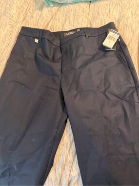 Lauren Ralph Lauren Dark Navy Straight Dress Pants